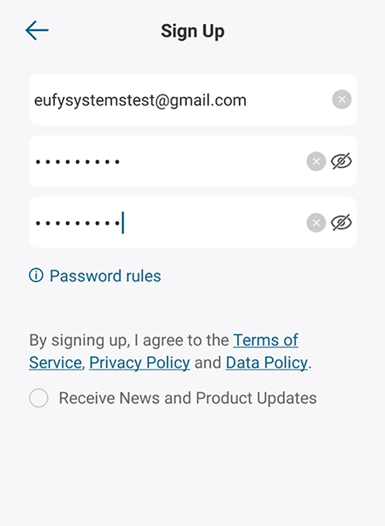 Eufy Account Sign Up