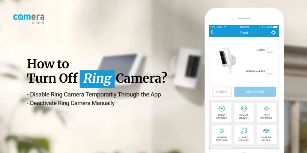 How to Turn Off Ring Camera