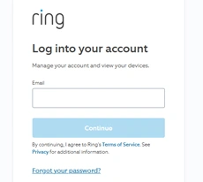 ring camera login