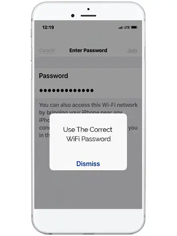 Use The Correct WiFi Password